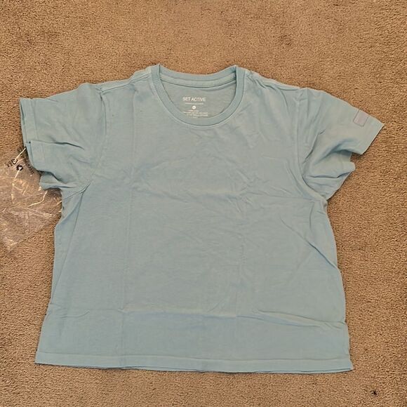 SET Active Tops - Set Active XL NWT Blue Tee